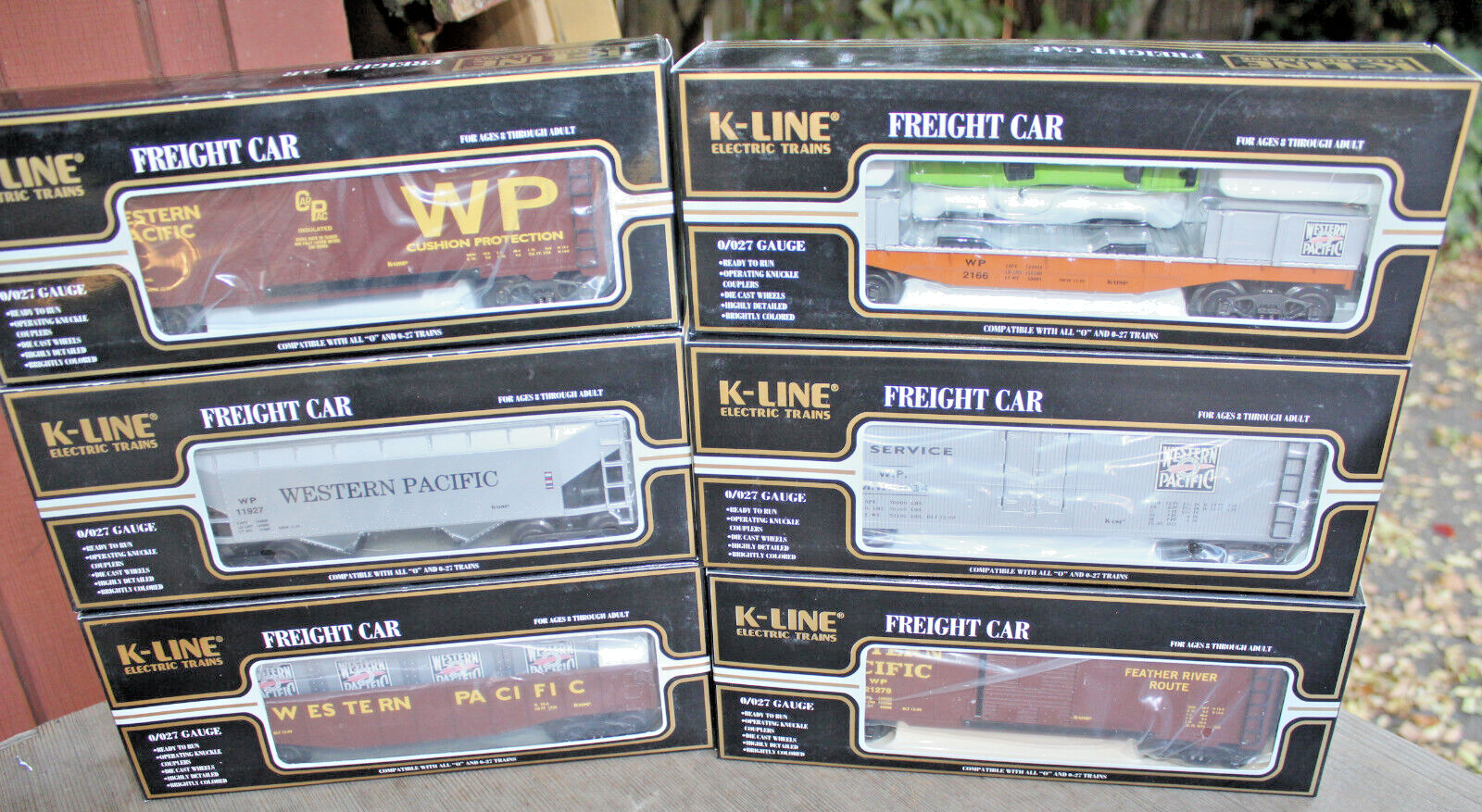 K-Line K621-2171A Western Pacific Classic 6 Car Freight Set Master Carton Boxed - $169.00