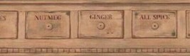 Spice Drawer Beige Wallpaper Border-York Wallcoverings - $16.44