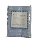 Pine Cone Hill Comfy Cotton Puff Sham Euro French Blue Annie Selke - $55.67