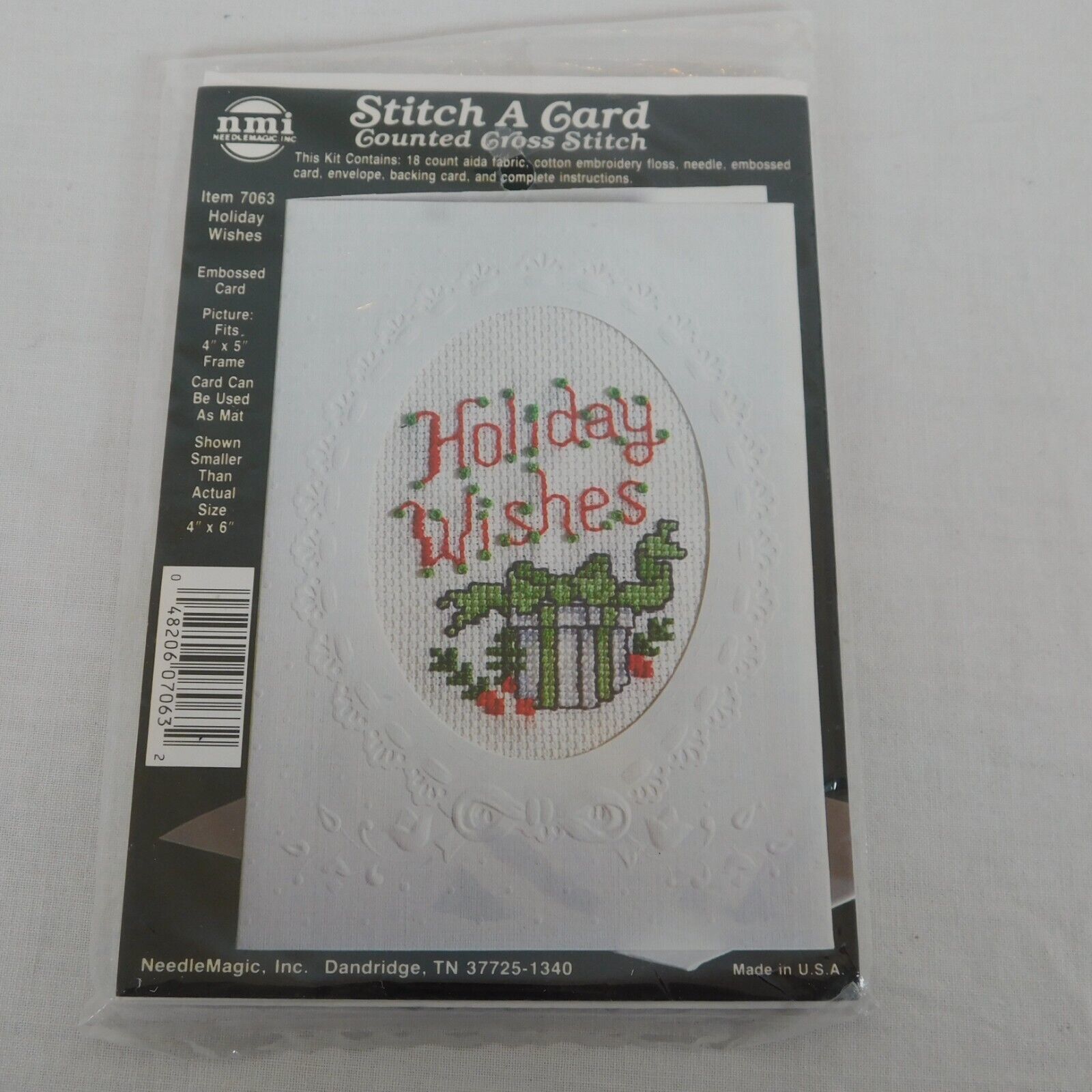 Needlemagic NMI Stitch a Card Counted Cross Stitch 7063 Christmas Holiday Wishes - £6.17 GBP