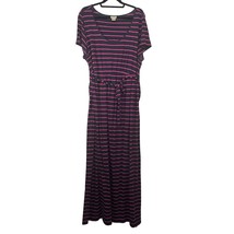 Motherhood Maternity Size 1X Blue Pink Striped Maxi Dress - £13.88 GBP