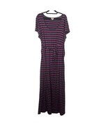 Motherhood Maternity Size 1X Blue Pink Striped Maxi Dress - £13.62 GBP