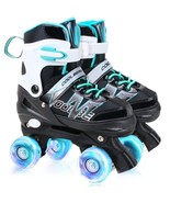 Kids Light Up Roller Skates Medium - Black &amp; Blue - Sowume - New in Open... - £40.85 GBP
