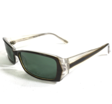 Carmen Marc Valvo Sunglasses Mischa Olive Pearl Clear Brown with Green Lenses - £29.41 GBP