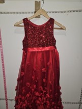 Monsoon Gorgeous Girls Red Floral Dress  Age 9 Years Express Shipping - £14.70 GBP