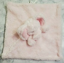Just Born Lovey Baby Blanket Pink Elephant Rattles 14x14 Nursery Bedding Toy - £14.10 GBP