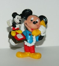 Walt Disney Mickey Mouse on Mickey Phone PVC Figure Applause 1986 NEW UNUSED - £3.92 GBP