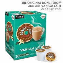 The Original Donut Shop Vanilla Latte Coffee 20 to 160 K cup Pods Pick Any Size  - £22.09 GBP+