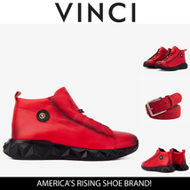 The Vertex Red Leather Men's Sneaker image 3