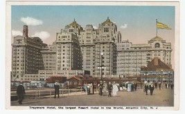 Vintage Postcard Traymore Hotel Atlantic City New Jersey White Border Unused - £5.42 GBP