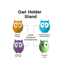 Owl Eyeglass Holder Stand &amp; Sunglasses Rack with Phone Dock – Random Color - $7.91