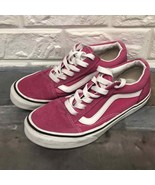 Vans hot pink magenta suede girls  Sneakers Shoes size 3 - $47.66 CAD