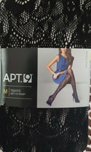 Apt. 9 Brand ~ Black ~ Net to Waist ~ Women&#39;s Size Medium Tights ~ T-1 - £11.76 GBP