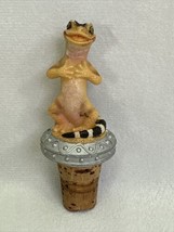 Gecko Lizard Figure Wine Bottle Stopper Cork - £3.98 GBP