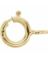 14K Yellow Gold 5 mm Seamless Spring Ring Clasp with Open Ring - $32.20 CAD
