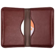 Wisdompro Business Card Holder, 2-Sided PU Leather Folio Pocket Slim Name Card W - £12.80 GBP