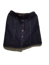 Allegra K Size L Women&#39;s Denim Skirt Button Down Blue Jean Skirt - £10.47 GBP