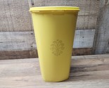 Vintage Tupperware Canister Yellow 10” Servalier 1222-5 With Lid - SHIPS... - £17.69 GBP