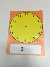 Set of 5 - Classroom Set - Clock face - Learning Center Math Mats - Laminated  - £6.39 GBP