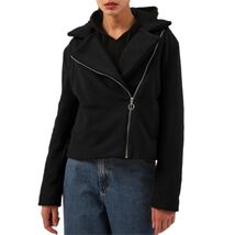 Amazhiyu Womens Faux-Sherpa Moto Zipper Jacket Black Medium Winter Coat - $416.73 MXN Amazhiyu Womens Faux-Sherpa Moto Zipper Jacket Black Medium Winter Coat - $416.73 MXN