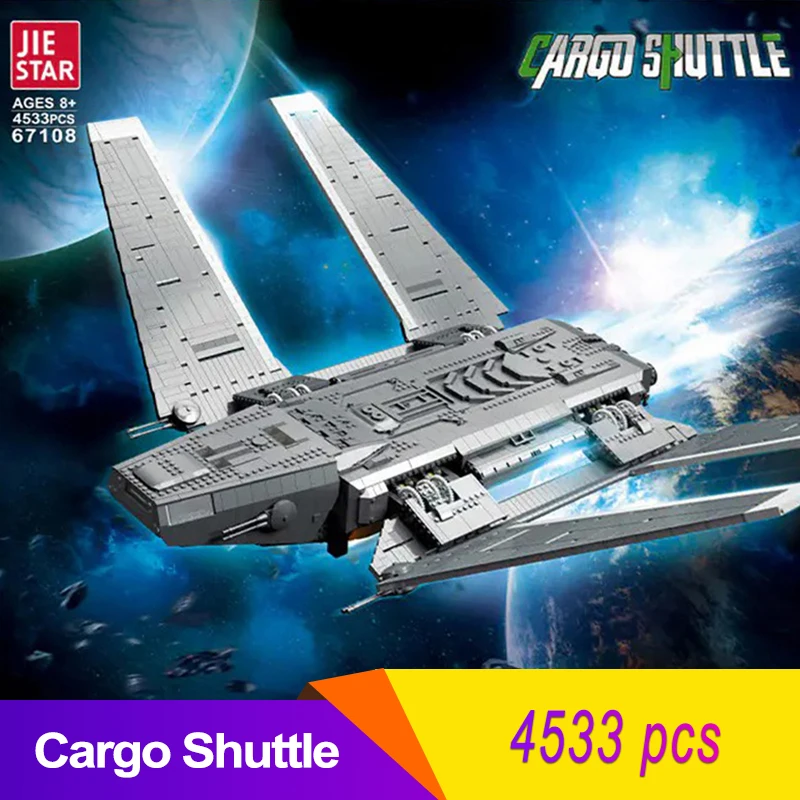 67108 JIESTAR High-tech Moc Class Rogue Cargo Shuttle Spaceship MOC Display - £191.04 GBP