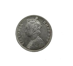 Puro Plata de Ley Victoria Empress Una Rupia India 1901 Antiguo Moneda - $142.50