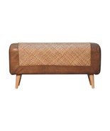 Artisan Furniture Large Seagrass Buffalo Hide Nordic Bench - £427.10 GBP