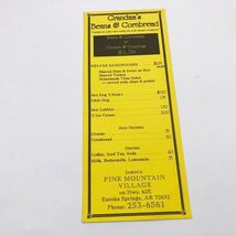 Menu Grandma's Beans & Cornbread Pine Mountain Village Eureka Springs Ar... - $127.27 MXN Menu Grandma's Beans & Cornbread Pine Mountain Village Eureka Springs Ar... - $127.27 MXN