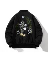 Panda Embroidery Padded Bomber Jacket - €43,36 EUR