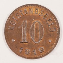 1919 Germany Stadt Sinzig 10 Pfennig Notgeld Token in XF - $48.51