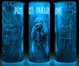 Glow in the Dark Post Malone Singing on Stage Cup Mug Tumbler 20oz - $22.72