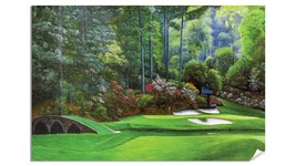 Augusta National Golf Hole 12 Golden Bell Masters Amen Corner PGA  Art P... - $24.96+