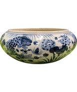 Bowl Fish Shallow White Blue Ceramic Handmade Hand-Crafted - £281.71 GBP