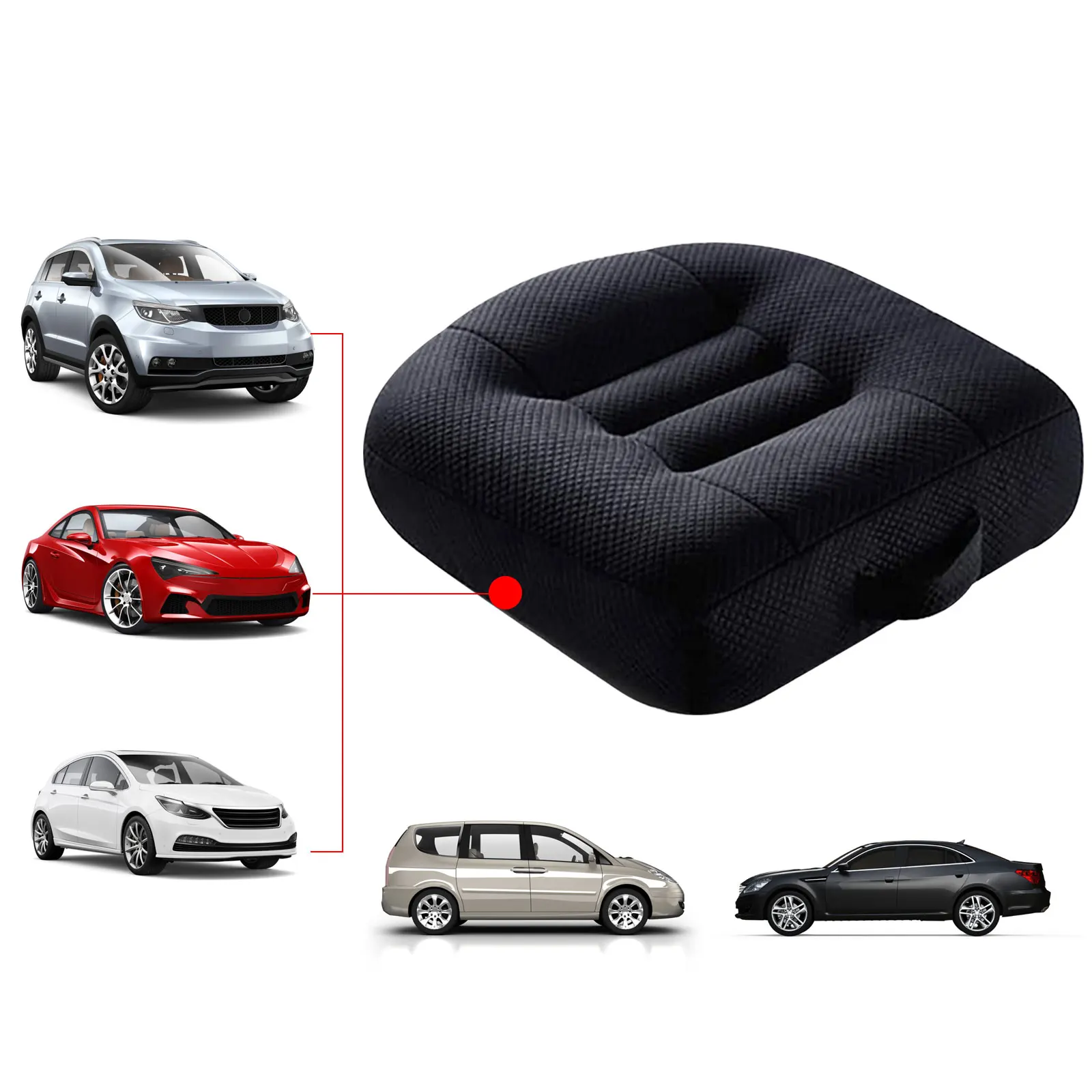 Car Seat Cushion Reduce Fatigue Non-Slip for Trucks Offices Car Booster - $39.41