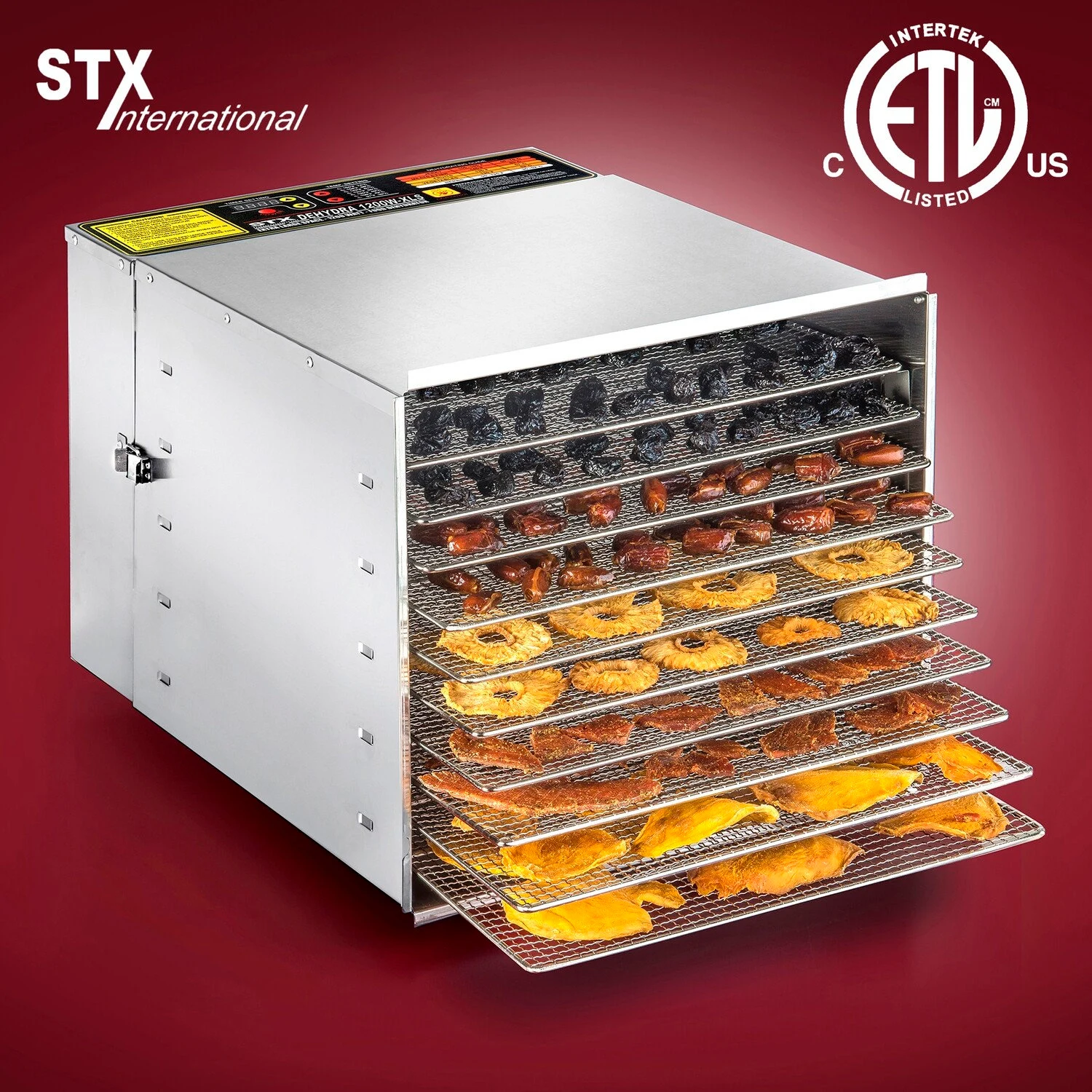 FOOD DEHYDRATOR Stainless Commercial DEHYDRATOR DRY FRUIT HERBS MEAT Deh... - $569.00