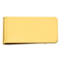 Gold-plated Kelly Waters Polished Rectangle Money Clip - £38.93 GBP