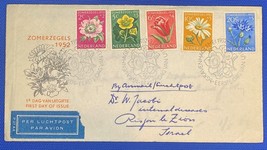 ZAYIX 1953 Netherlands B238-B242 / Mi 588-592 / NVPH E9 FDC Summer Flowers - £51.95 GBP