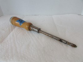Vintage Stanley Philips Screwdriver No. 88 with Bits in Wood Storage Handle - £19.34 GBP