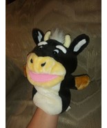 Lakeshore Cow Hand Puppet Plush 9&quot; Stuffed Animal Toy Pretend Play Machi... - $16.82