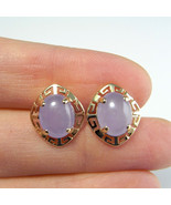 Natural Lavender Jade 14K Gold Earrings, Boxed Gem Report Make an offer ... - €613,68 EUR