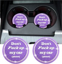 2 Pack Bling Car Cup Holder Coasters 2.78 inch Anti Slip Soft Rubber Cry... - £8.65 GBP