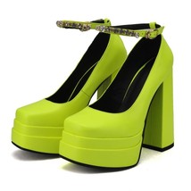 Spring New Sexy Women&#39;s Red High-heeled Shoes Platform Fashion Rhinestone Weddin - £77.75 GBP