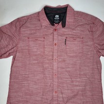 ecko unltd Mens Button Up Short Sleeve Shirt Size XL Red Stripe - £5.92 GBP