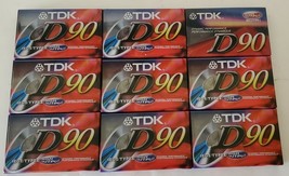 9 x TDK D90 High Output Blank Cassette Tapes Sealed Brand New  - €16,20 EUR