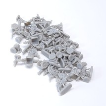 RISK Board Game Black Replacement Miniature Army 55 gray Pieces Parts - $3.95