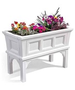 White Rectangular Raised Garden Bed Planter Box with Removeable Trays - $6,185.33 MXN