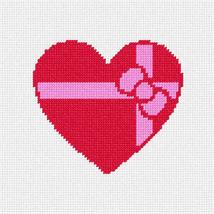 Pepita Needlepoint Canvas: Heart Gift, 7&quot; x 7&quot; - £39.87 GBP+