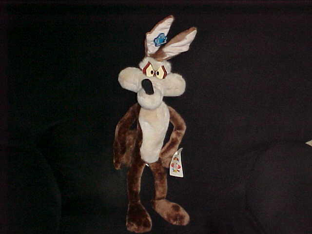 21" Poseable Wile E. Coyote Plush Toy With Tags By Applause From 1994 - $148.49