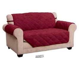 Hudson Sherpa XL Sofa Slipcover Burgundy - £68.33 GBP