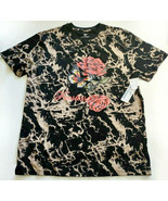 Fearless NEW Black Splatter Unisex Rose Butterfly T-shirt Tee Medium NIC... - £15.75 GBP